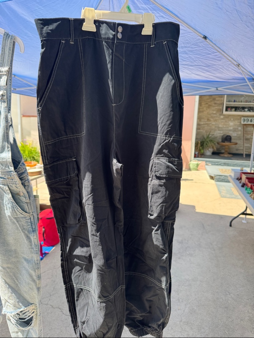 wild fable Black Cargo Jumpsuit Pants with Utility Pockets